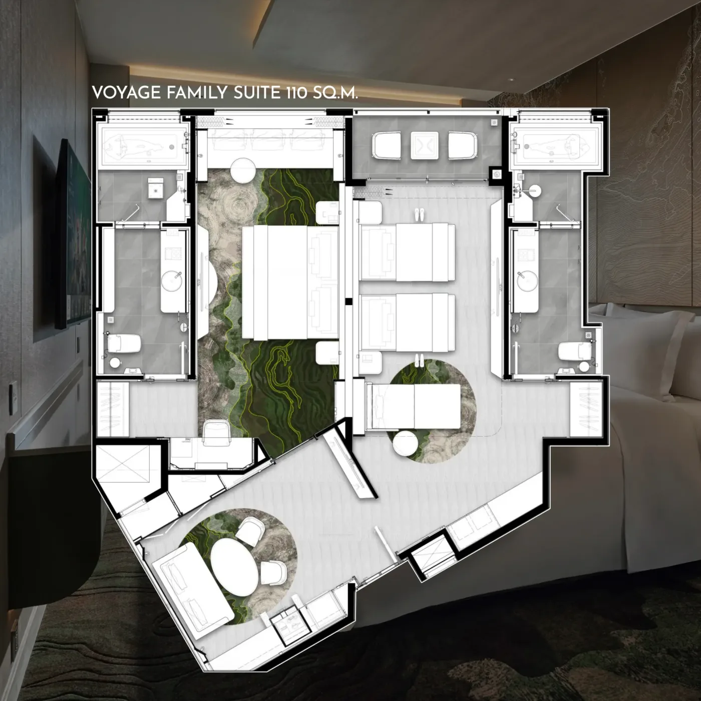 Voyage Family Suite — View Room Layout