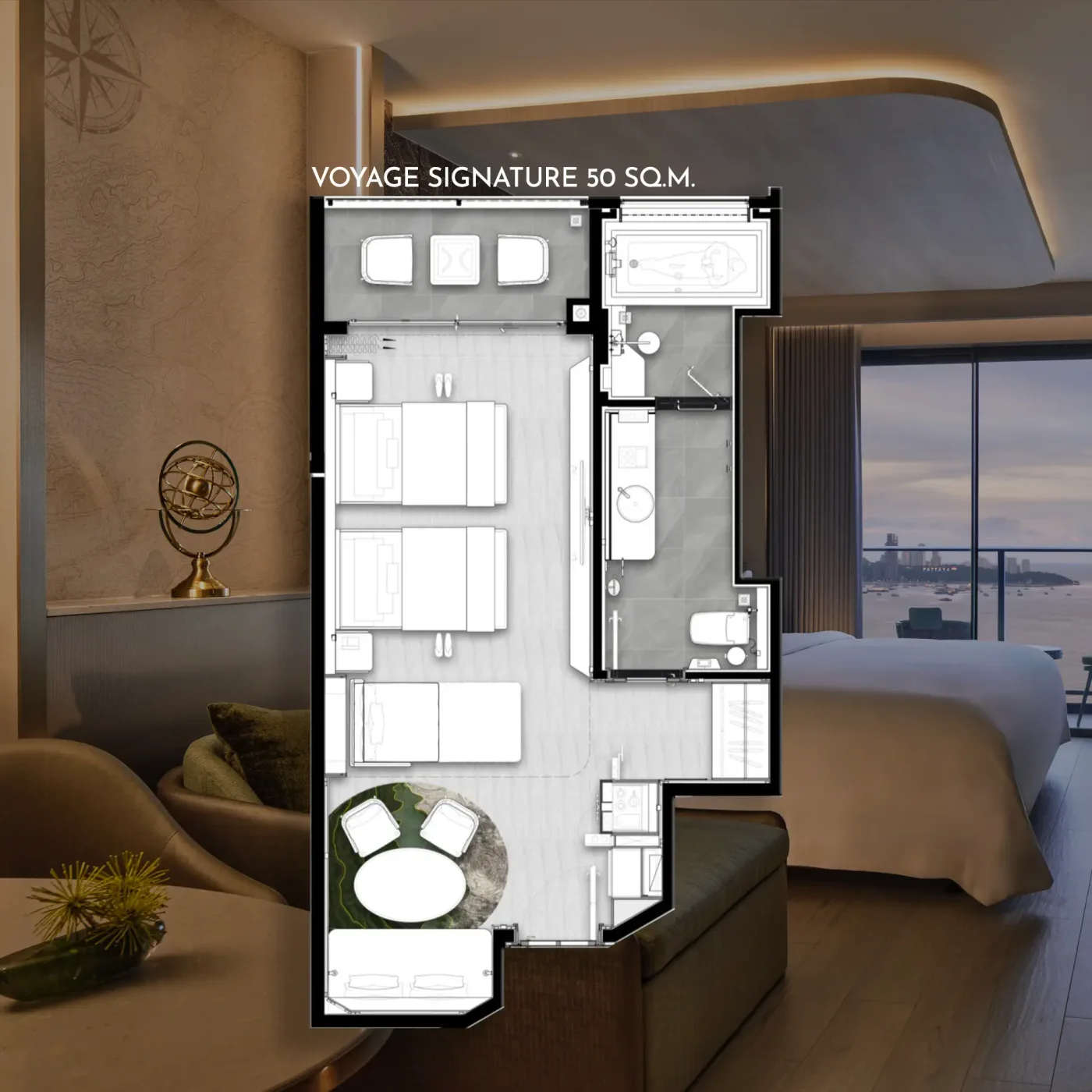 Voyage Signature — View Room Layout